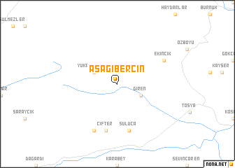 map of Aşağıberçin