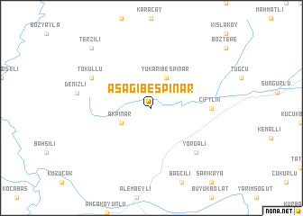 map of Aşağıbeşpınar