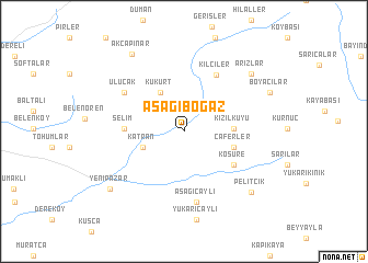 map of Aşağıboğaz