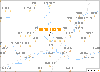 map of Aşağıbozan