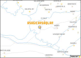 map of Aşağı Çardaqlar