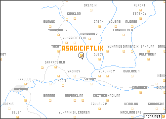 map of Aşağıçiftlik