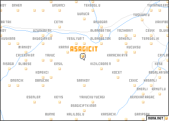 map of Aşağıçit