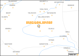 map of Aşağıdamlapınar