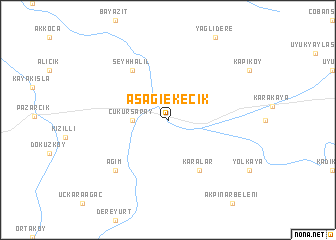 map of Aşağıekecik