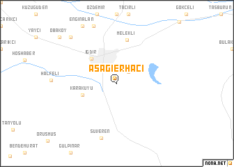 map of Aşağıerhacı