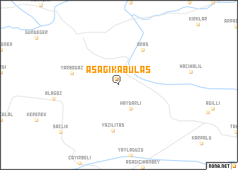 map of Aşağıkabulas