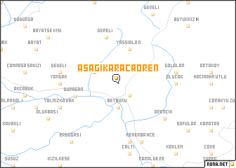 map of Aşağıkaracaören