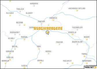 map of Aşağıkaradere