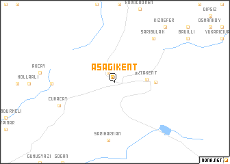 map of Aşağıkent