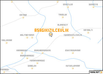 map of Aşağıkızılçevlik