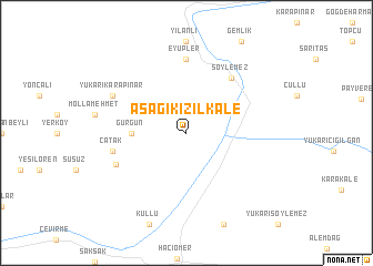 map of Aşağıkızılkale