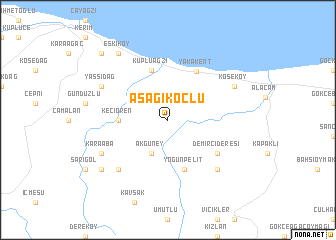 map of Aşağıkoçlu