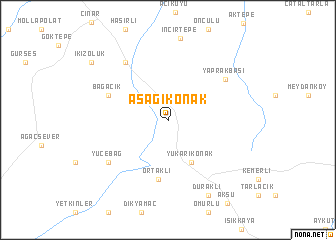 map of Aşağıkonak