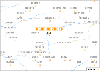 map of Aşağıkörücek