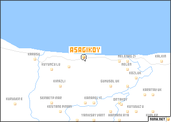 map of Aşağıköy