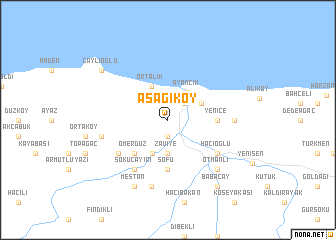 map of Aşağıköy