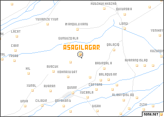 map of Aşağı Lǝgǝr