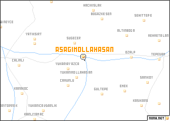 map of Aşağımollahasan