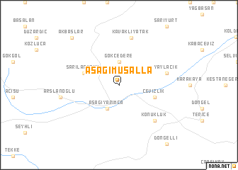 map of Aşağımusalla