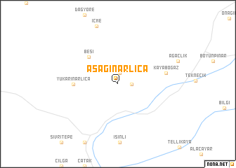 map of Aşağınarlıca