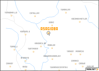 map of Aşağıoba