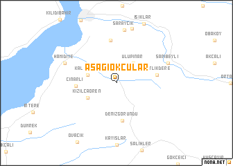 map of Aşağıokçular