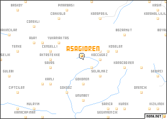 map of Aşağıören
