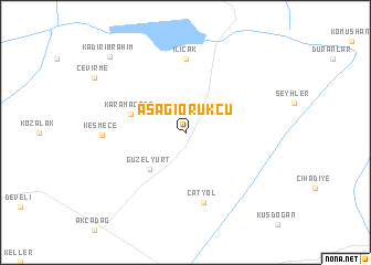 map of Aşağıörükçü