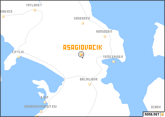 map of Aşağıovacık