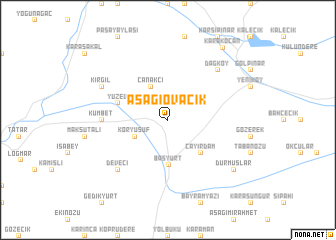 map of Aşağıovacık