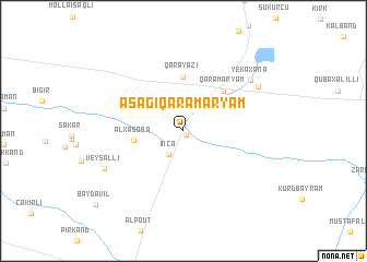 map of Aşağı Qaramǝryam