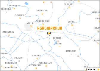 map of Aşağı Qarxun