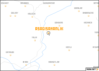 map of Aşağısamanlık