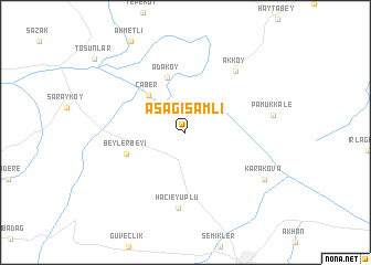 map of Aşağışamlı