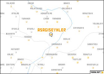 map of Aşağıseyhler