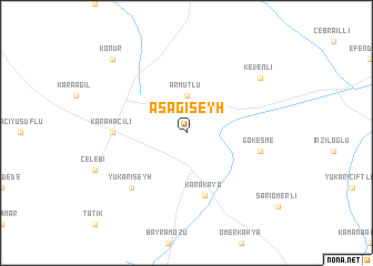 map of Aşağışeyh