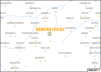 map of Aşağıseyricek