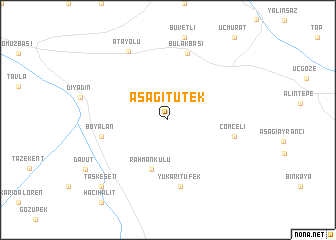 map of Aşağıtütek