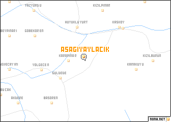 map of Aşağıyaylacık