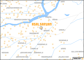 map of Asal Sāruān