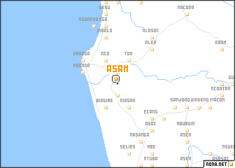 map of Asam