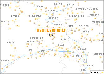 map of Ašance Mahala