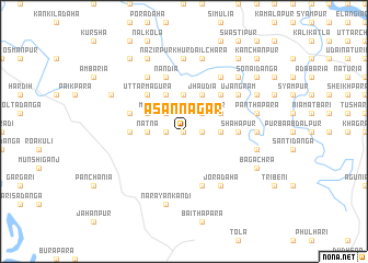 map of Āsānnagar