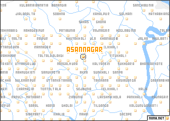 map of Āsānnagar