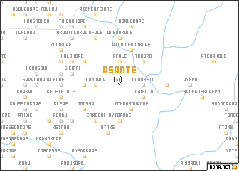 map of Asanté