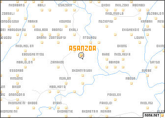 map of Asanzoa