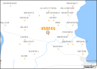 map of Åsared