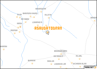 map of Āsauda Todrān