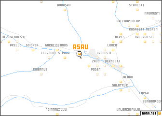 map of Asău